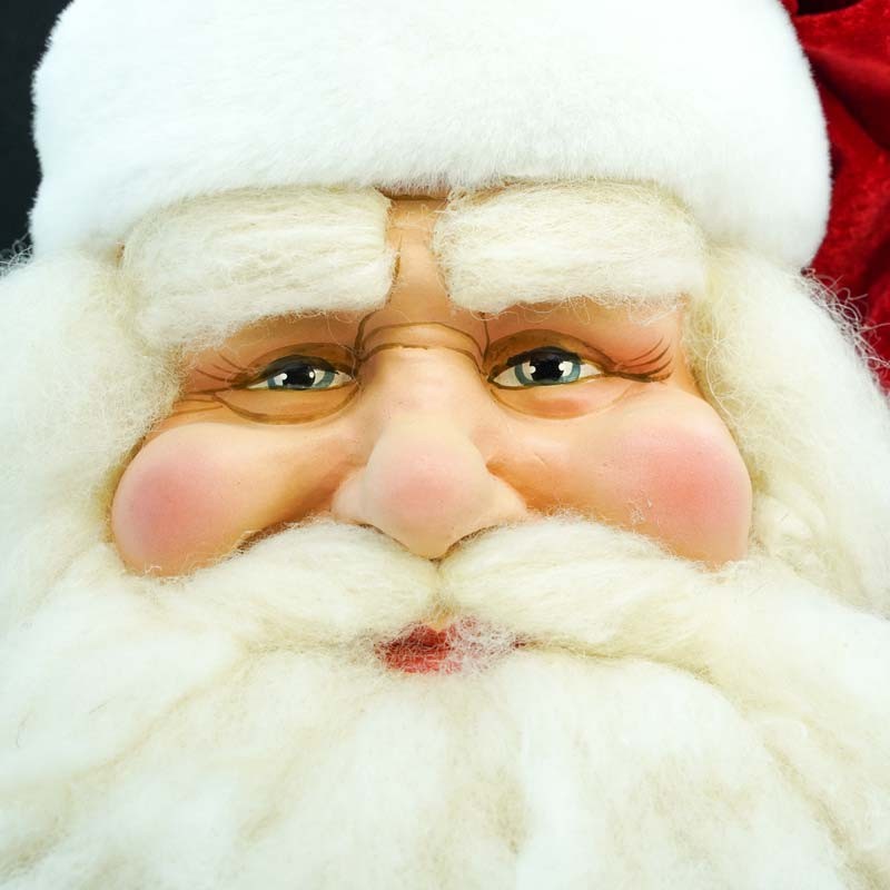 Testa di Babbo Natale da Appendere Rosso -  H.61 cm - stile